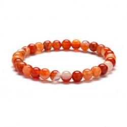 Bracelet Sardonyx naturelle - boules 6mm