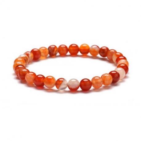Bracelet Sardonyx naturelle - boules 6mm