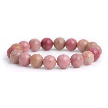 Bracelet Rhodochrosite - boules 10mm
