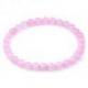 Bracelet Quartz rose A - boules 6mm