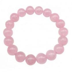 Bracelet Quartz rose - boules 10mm