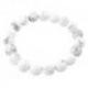 Bracelet pierre en Howlite naturelle - boules 10mm