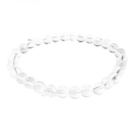 Bracelet Cristal de Roche  - boules 6mm