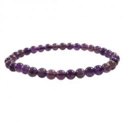 Bracelet Améthyste - boules 6mm