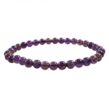 Bracelet Améthyste - boules 6mm