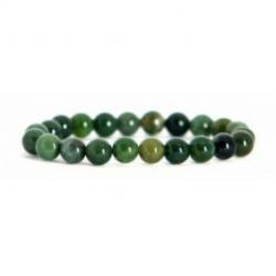 Bracelet Agate Mousse - boules 8mm
