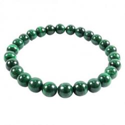 Bracelet en Malachite du Congo AAA - boules 8mm
