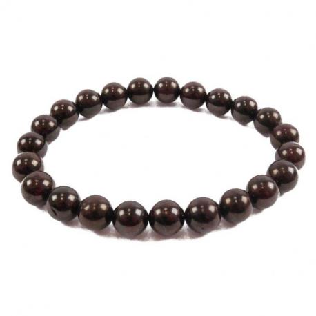 Bracelet en Grenat Rouge du Brésil AAA - boules 8mm