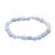 Bracelet Calcedoine Bleue AAA - mini pierres roulées