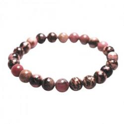 Bracelet Rhodonite naturelle - boules 8mm