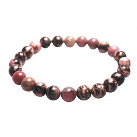 Bracelet Rhodonite naturelle - boules 8mm Bracelet Rhodonite naturelle - boules 8mm