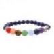 Bracelet Bouddha 7 chakras Lapis lazuli - boules 8mm