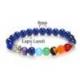 Bracelet Bouddha 7 chakras Lapis lazuli - boules 8mm