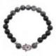 Bracelet Main de Fatima en Onyx et labradorite