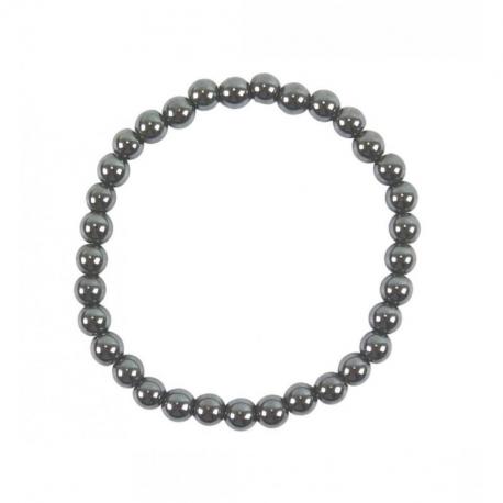 Bracelet en Hématite - boules 6mm Bracelet en Hématite - boules 6mm