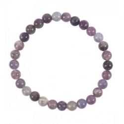 Bracelet en Lépidolite AAA - boules 6mm