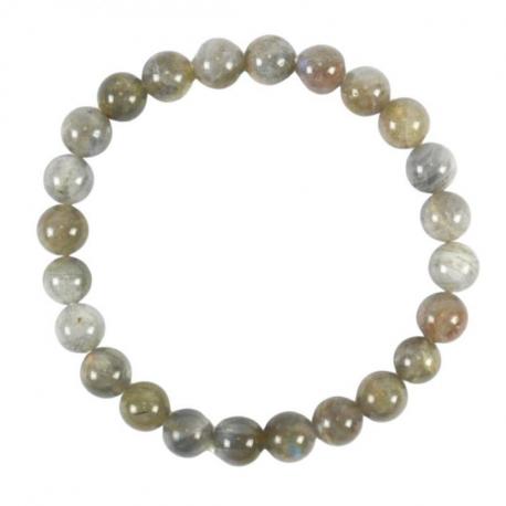 Bracelet en Labradorite de Madagascar AAA - boules 8mm Bracelet en Labradorite de Madagascar AAA - boules 8mm