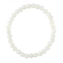 Bracelet en Labradorite blanche de Madagascar AAA - boules 6mm