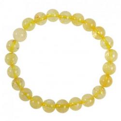 Bracelet en Citrine - boules 8mm
