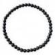 Bracelet en Onyx / Agate noire - boules 4mm