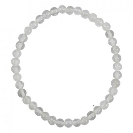 Bracelet en Cristal de roche grade A - boules 4mm Bracelet en Cristal de roche grade A - boules 4mm