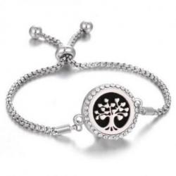 Bracelet Diffuseur de Parfum Modèle Arbre de Vie argenté - L'aromathérapie par les bijoux