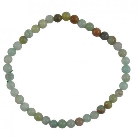Bracelet Amazonite grade A - boules 4mm Bracelet Amazonite grade A - boules 4mm