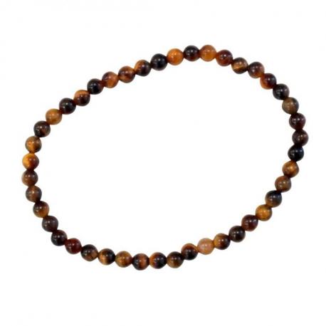 Bracelet œil de Tigre naturel grade A - Boules 4mm Bracelet œil de Tigre naturel grade A - Boules 4mm