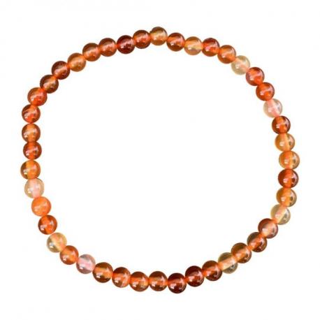 Bracelet Cornaline AAA - boules 4mm Bracelet Cornaline AAA - boules 4mm