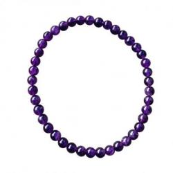 Bracelet Améthyste - boules 4mm