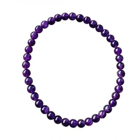 Bracelet Améthyste - boules 4mm Bracelet Améthyste - boules 4mm