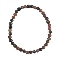 Bracelet Rhodonite naturelle - boules 4mm