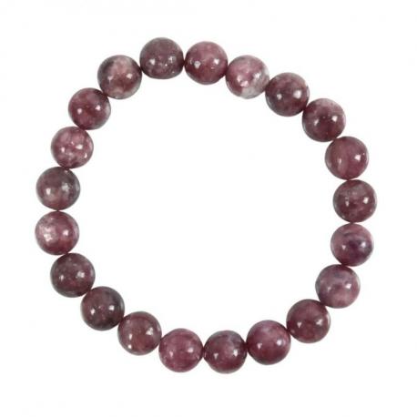 Bracelet Lépidolite grade A - boules 8mm Bracelet Lépidolite grade A - boules 8mm