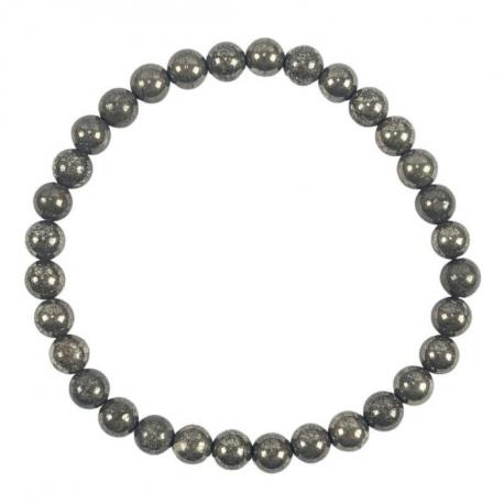 Bracelet Pyrite - boules 6mm Bracelet Pyrite - boules 6mm