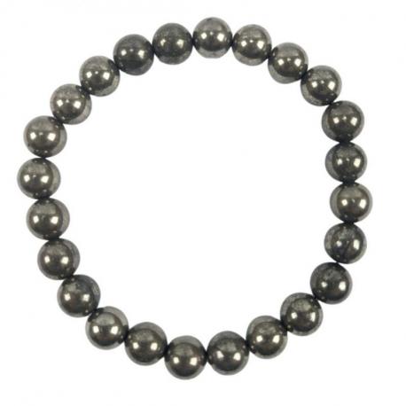 Bracelet Pyrite - boules 8mm Bracelet Pyrite - boules 8mm
