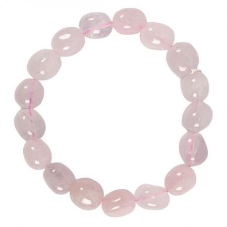 Bracelet Quartz Rose AAA - pierres roulées 10mm Bracelet Quartz Rose AAA - pierres roulées 10mm