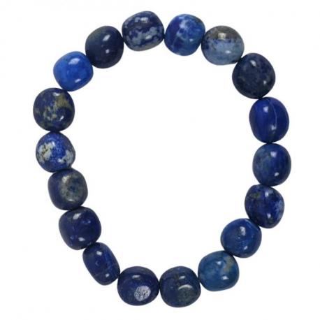 Bracelet Lapis Lazuli AB - pierres roulées 10mm Bracelet Lapis Lazuli AB - pierres roulées 10mm