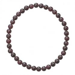 Bracelet Grenat rouge grade A - boules 4mm