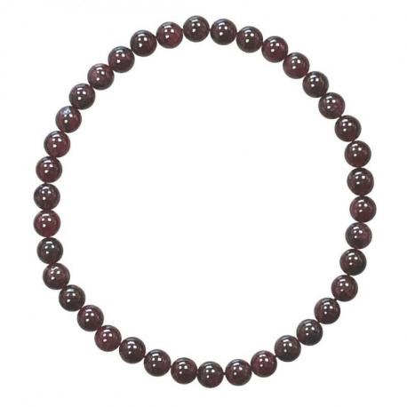 Bracelet Grenat rouge grade A - boules 4mm