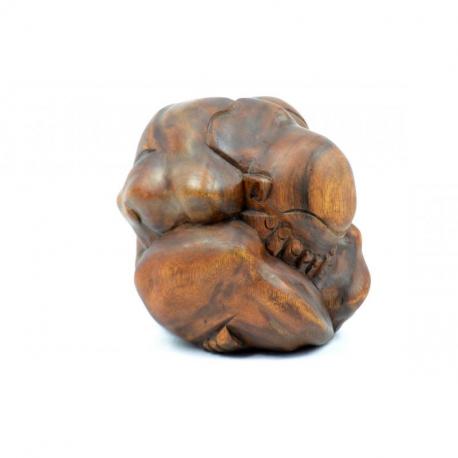 Yogi Libérateur 20cm en Bois massif sculpté main