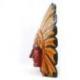 Grand masque de chef indien américain avec coiffe de plumes - bois peint 50cm