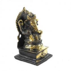 Statuette Ganesh Assis sur son Trône 13cm