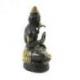 Statuette Shiva assis sur la peau de tigre 13cm en laiton