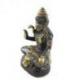 Statuette Shiva assis sur la peau de tigre 13cm en laiton