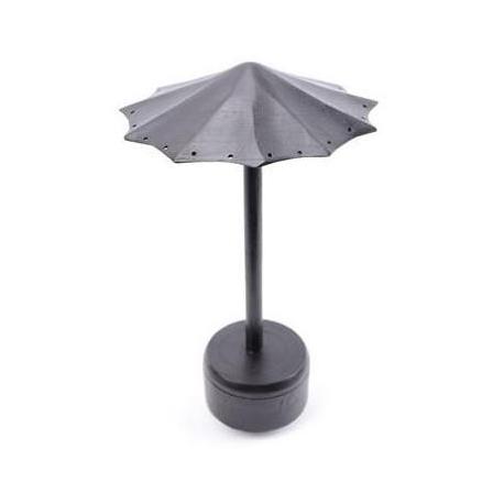 Présentoir à boucles d'oreilles forme Parasol en bois massif teinté noir