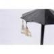 Présentoir à boucles d'oreilles forme Parasol en bois massif teinté noir