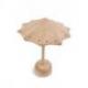 Présentoir à Boucles d'Oreilles forme Parasol en bois 26cm  | Finition "Bois brut naturel"