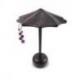 Présentoir à Boucles d'Oreilles forme Parasol en bois 26cm  | Finition "Noir Vintage"