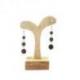 Présentoir / Support à boucles d'oreilles 10cm en bois brut