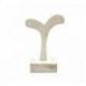 Présentoir / Support à boucles d'oreilles en bois 10cm | Finition "Blanc Cérusé"